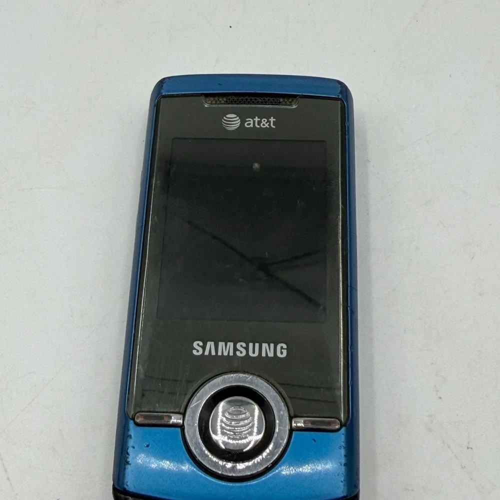 Samsung SGH-A737 Slider Phone Blue AT&T Vintage Mobile w Chargers PARTS ONLY